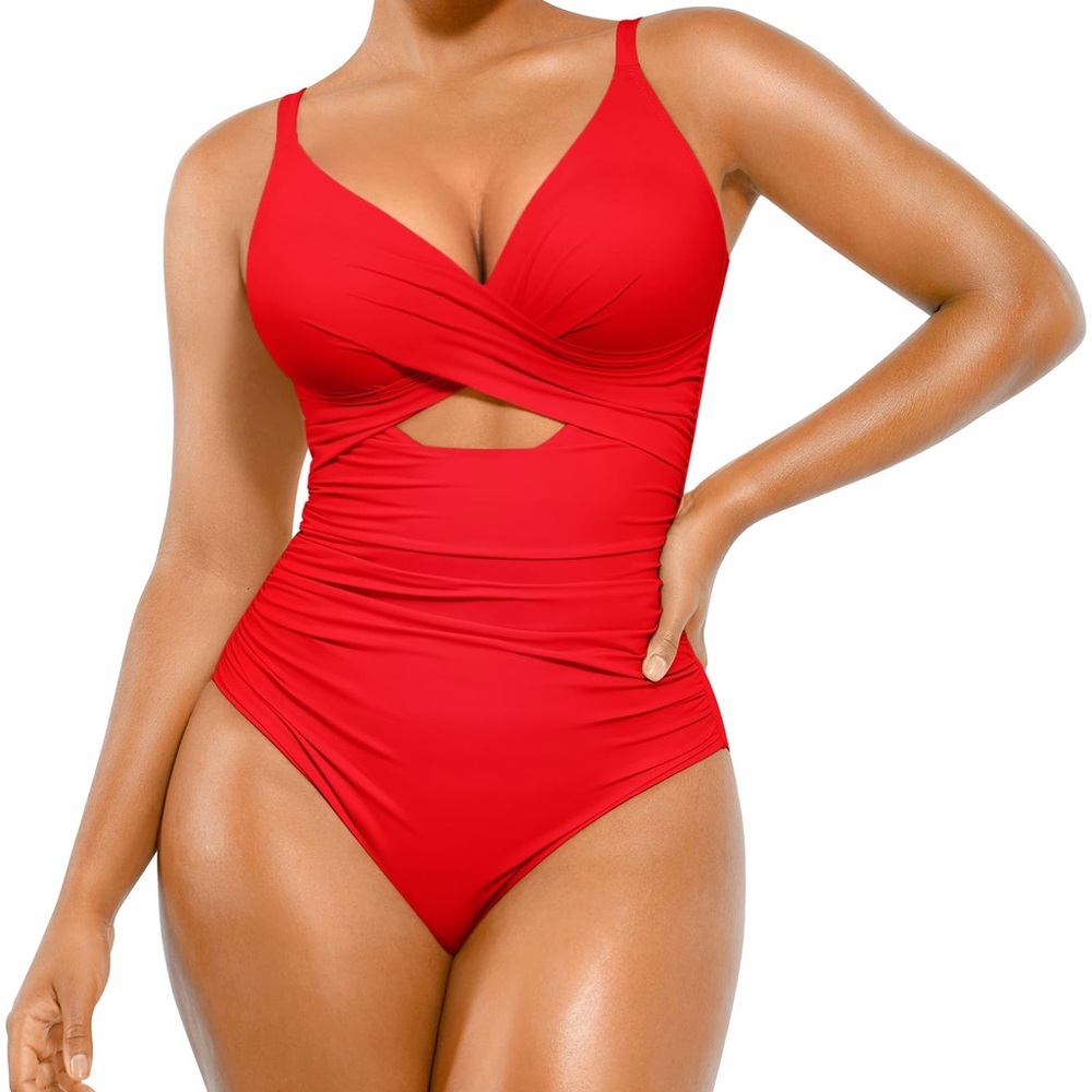 Red Women's One Piece Swimsuit